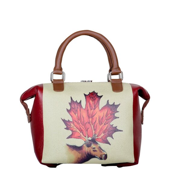 Printed Leather 3-in-1 Convertible Top Handle Crossbody Bag for Women- Daily Use - Picture 15 of 16
